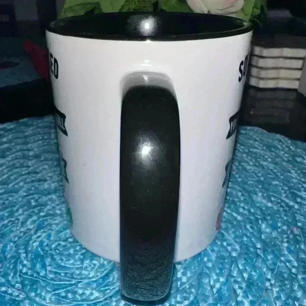 Sorry I Missed Your Call Coffee Fishing Mug in Black and‎ White